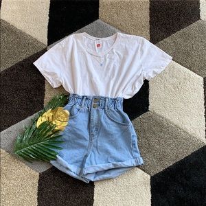 Forever 21 Contemporary Scrunch Button Shorts